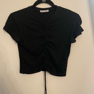 Reformation black draw string T- shirt